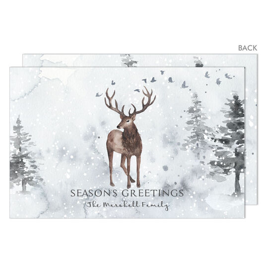 Snowy Deer Flat Gift Enclosures